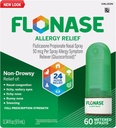Flonase Alivio de la Alergia Nasal Spray, 24 horas Medicina de la Alergia No Drowsy, Metered Nasal Spray - 60 radios