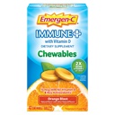 Emergen-C Immune+ Chewables 1000mg Vitamina C con Vitamina D Tablet, Immune Support Suplemento dietético para la inmunidad, Orange Blast Flavor - 42 Conde