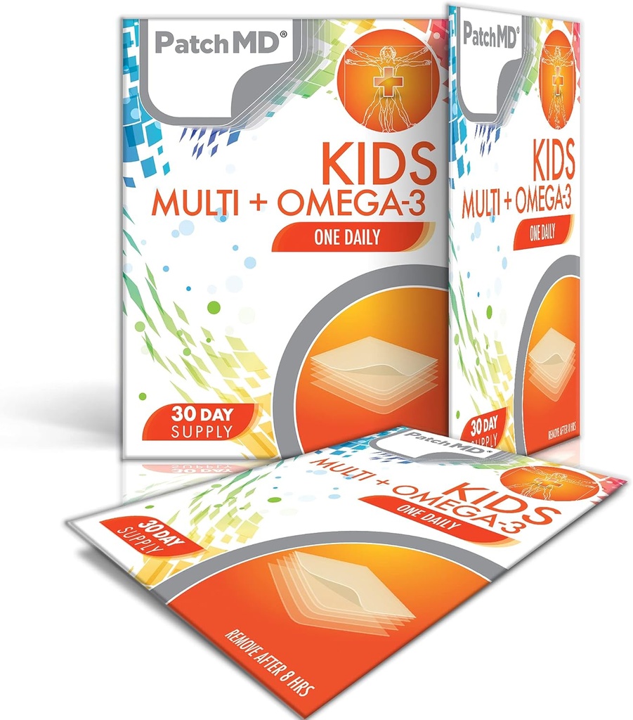 PatchMD Niños Multi + Omega-3 Patches tópicos - 30 días de suministro