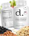 B Complex Vitamins for Men & Women B-100 Complex with Vitamin B-6, Vitamin B-12, Thiamin, & More - Plant Based Energy Supplements for Immune & Cognitive Support - 60 Tablets