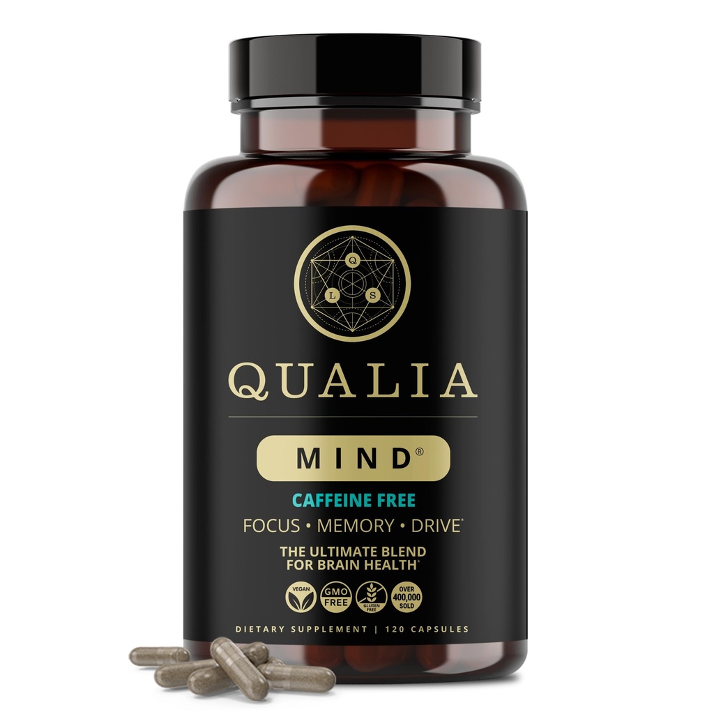 QUALIA MIND (Caffeine Free) TENIDO EL Blend Ultimate For Brain Health* ← Doctor-Formulated Nootropic To Fuel Focus " Concentration* ← Soporta la salud cerebral a largo plazo