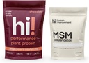 Mejoramiento humano Chocolate Proteína y MSM Celular Detox Bundle