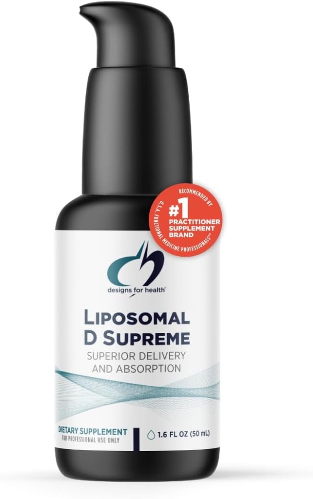 Diseños para la salud Liposomal D Supreme Vitamin D Liquid - 2500 UI Vitamina D3 + Vitamina K (K1 + K2) - Liposomes for Superior Absorption - Non-GMO Supplement (100 Servings / 1.7oz)