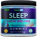 Lucid Dreams Deep Sleep - Mugwort Herb 5 htp Mucuna Pruriens Choline Suplementos - Gummies Sugar Free Vegan 60 ct