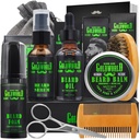 Beard Kit Beard Grooming Kit w/Beard Wash/Shampoo Beard Oil Balm Brush Comb Scissor Bag e-Book Christmas Stocking Stuffers Gifts Ideas for Men Him Dad Boyfriend Husband Mens