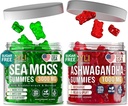 Irish Sea Moss " Ashwagandha Gummies - Ashwagandha Supplements " Sea Moss Supplement for Adults, Kids - Irish Sea moss Bladderwrack Burdock Root Ashwagandha - 60 Ashwagandha, 60 Irish Sea Mos Gummies