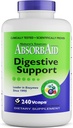 AbsorbAid Digestive Enzymes 240 vCaps, Provenido para Aumentar la Absorción de Nutrientes Vital en hasta un 71%