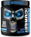 ¡JNX lanza la maldición! Pre Workout Powder for Men &amp; Women, Caffeine, Beta-Alanine, Creatine, L-Citrulline, 30 Servings, Blue Raspberry Flavor – Boost Energy, Strength & Focus