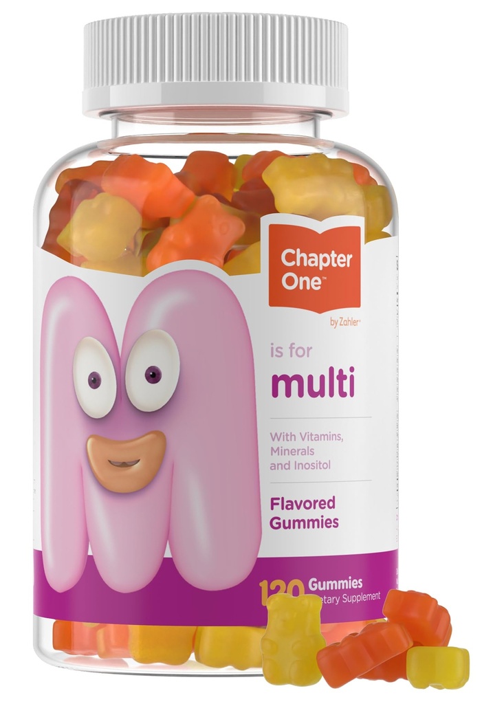 Zahler - Capítulo Uno Niños Gummy multivitamínico con 13 vitaminas " Nutrientes (120 gomas saboreadas) - Certified Kosher Vitaminas incluyendo vitamina C, D3, Zinc " Más - Delicious Gummies multivitamina