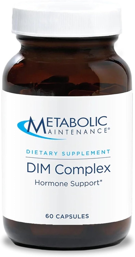Complejo DIM de mantenimiento metabólico - Suplemento DIM de 100 mg para mujeres y hombres, Diindolylmetano para equilibrio hormonal, estrógeno y soporte de salud para hígado - 60 cápsulas vegetarianas (Pack of 1)