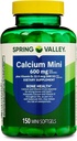 Suplemento de calcio con vitamina D3-600 mg de calcio para la salud ósea, 150 mini Softgels, calcio esencial y vitamina D3