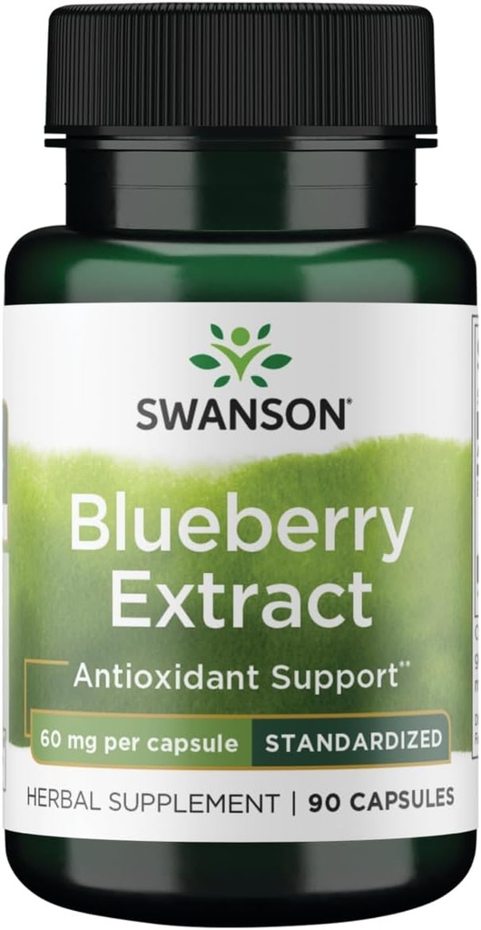 Swanson Blueberry Leaf Extract 60 Milligrams 90 Capsules