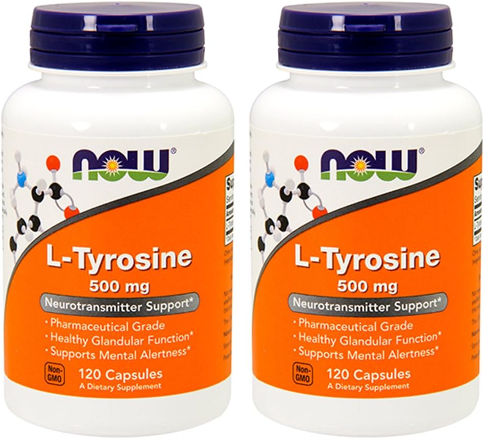 L-Tyrosina 500 mg 120 cápsulas (Pack of 2)