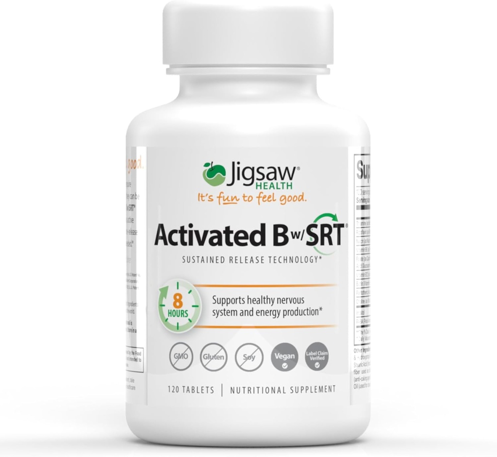Jigsaw Health Activated B w/SRT TEN soporta Healthy Nervous System and Energy Production