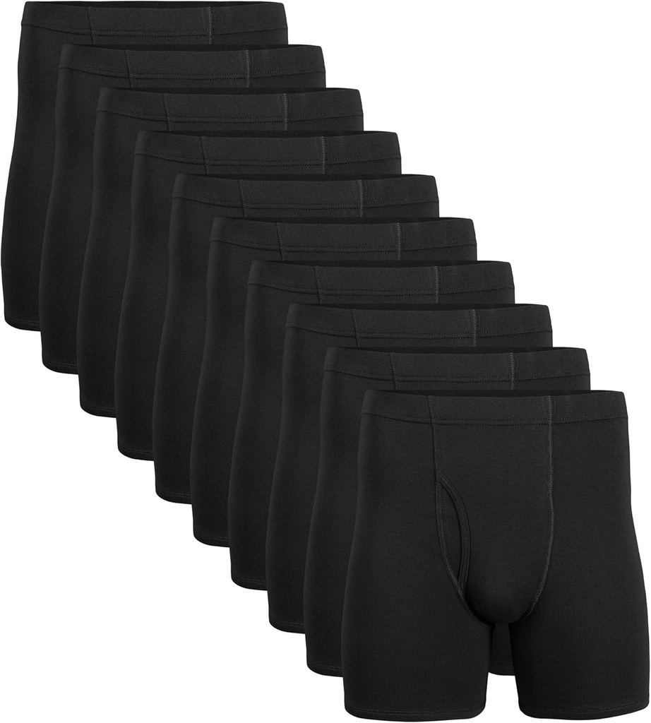 Gildan Hombres Ropa interior Cubierta Waistband Boxer Breves, Multipack
