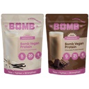 Bombas Blender La bomba Co. Bomba Proteína, Chocolate &amp; Vainilla Proteína Polvo con 21g Proteína, Aminoácidos, Cero Azúcar, Pea Protein, Cocoa, Chia Semillas, Vainilla &amp; Monk Fruit, 40 Srvgs