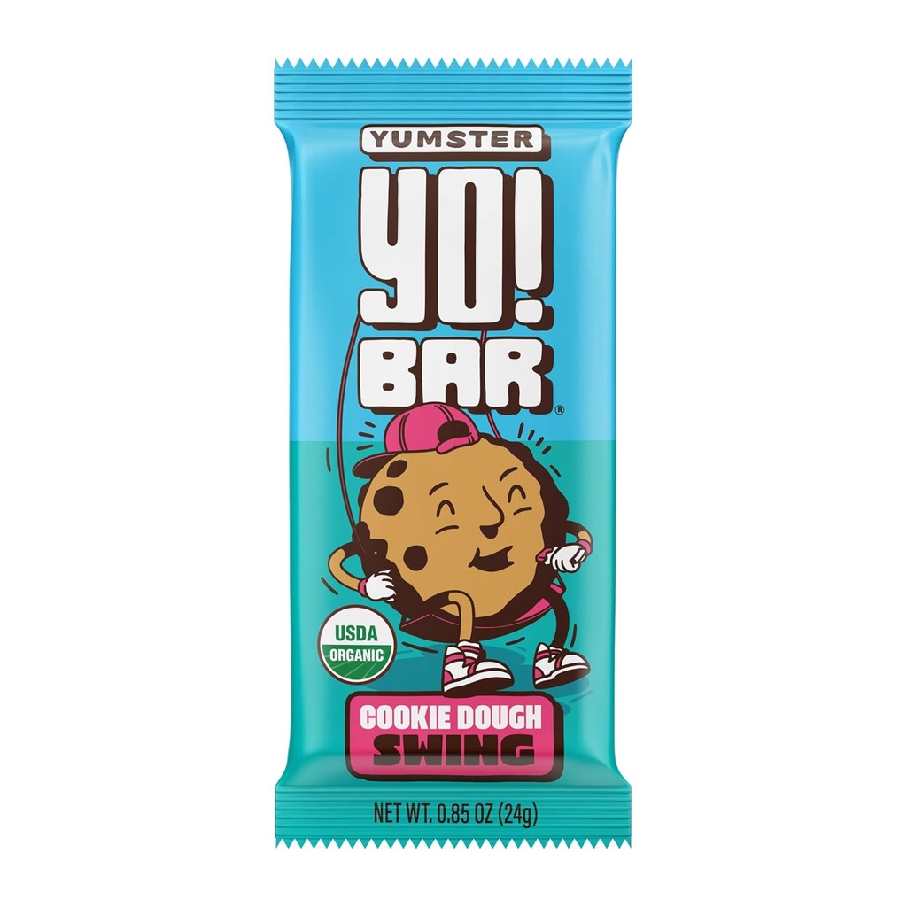 ¡Oye! Bar por Bearded Brothers Vegan Organic Kids Bar, Cookie Dough (25 Bares) - Gluten Free, Paleo y Whole 30 ← Soy Free, Non-GMO, Low Glycemic, No Sugar Añadido, Fiber + Whole Foods