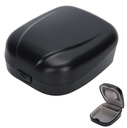 Detrás de la caja de ayuda para el oído, caja de almacenamiento resistente a la gota caja protectora portátil Container for Storing Hearing Aids(Black)