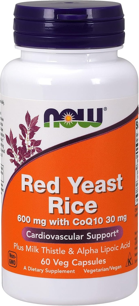 Ahora Foods Red Rice Yeast & CoQ10, 60 caps ( Multi-Pack)