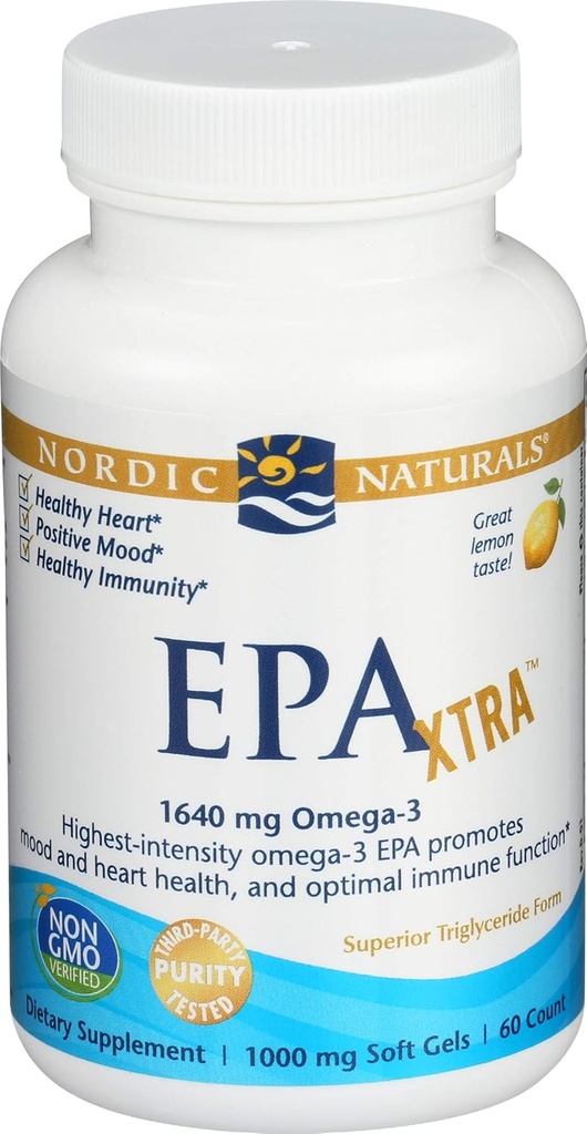 Naturales nórdicos Epa Xtra Lemon, 60 Ct