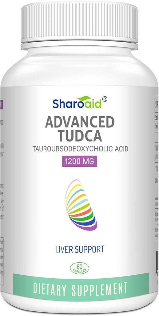 TUDCA Liver Support Suplementos 1200 mg-Third Party Tested-High Strength Formula-Bile Salts for Liver Detox Cleanse-Vegan Capsules for Liver,Kidney,Gallbladder Health,1 Bottle-60 Capsules