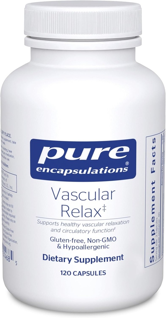 Pure Encapsulations Vascular Relax | Hypoallergenic Combination for Healthy Vascular Relaxation and Overall Circulatory Health | 120 Capsules