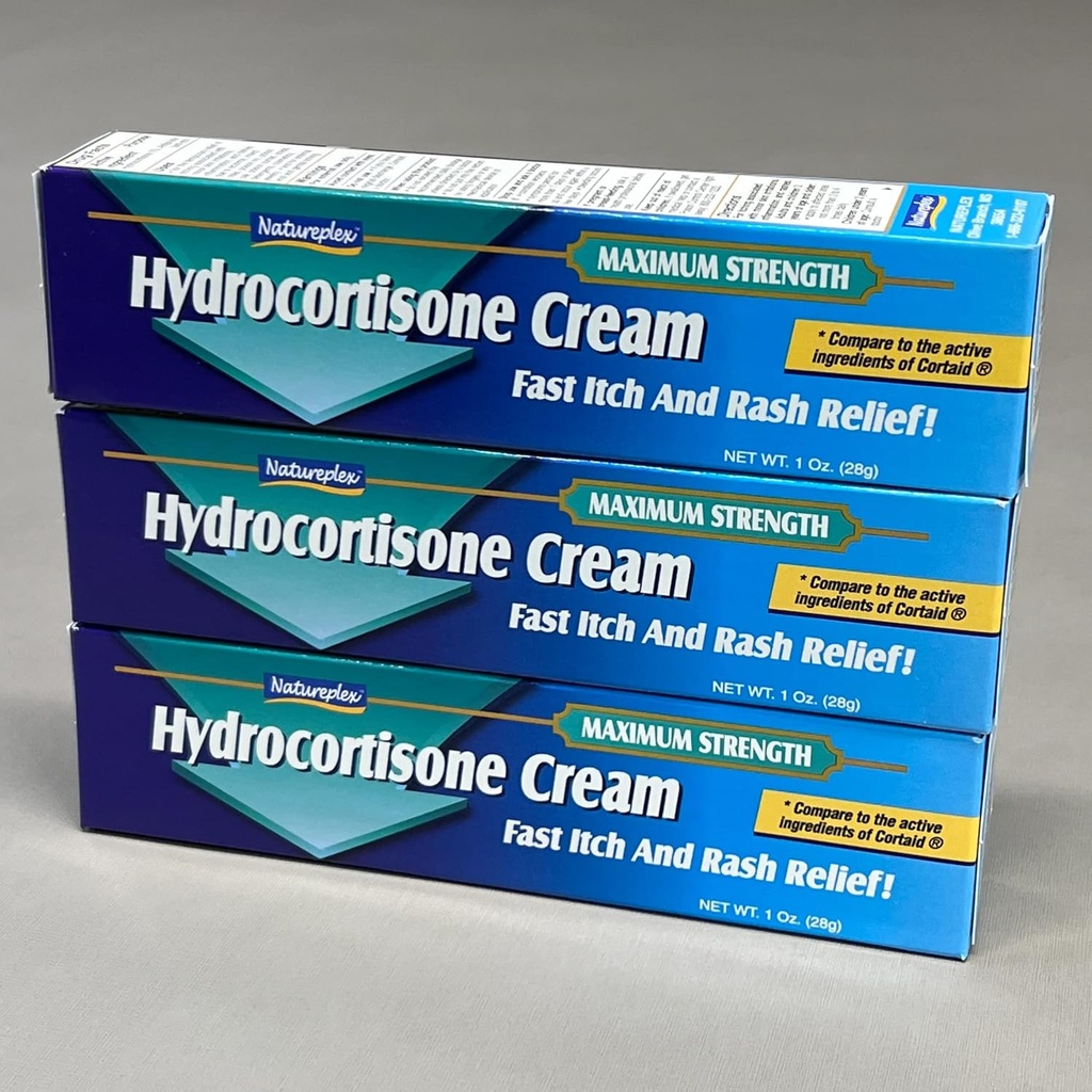 Crema anti Itch naturalplex Hydrocortisone Cream, 1% (3 Pack) (3)