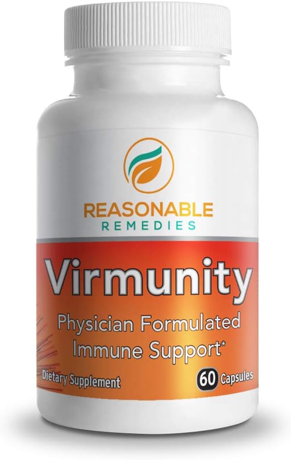 Virmunity - Suplemento de Apoyo Inmuno, 60 cápsulas para adultos, con vitamina C y E, selenio, zinc, antioxidantes, NAC y probióticos.