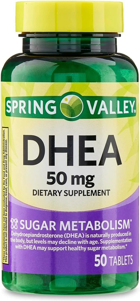SPEC DHEA Tablets, 50 mg,Cada servicio proporciona 50 mg de DHEA en una tabla fácil, 50 cuenta
