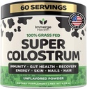 Super Colostrum Grass Fed Bovine Colostrum Powder for Bloating, Immune, Energy, Gut Health Hair, Skin and Nails Colostrum Supplement