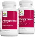 Terry Naturalmente Pomegranate Seed Oil - Suplemento dietético de apoyo Salud Cardiovascular - Suplemento Herbal Non-GMO con Omega-5 " Extracto granada - 60 Softgels, 2 Pack