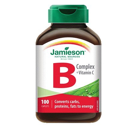 Jamieson Laboratories B Complejo con caplets de vitamina C-100