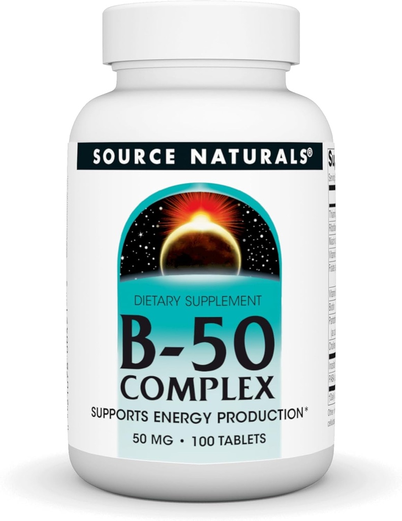 Complejo Fuente Natural B-50 - Apoyo a la Producción Energética* - 50 mg - 100 Tabletas