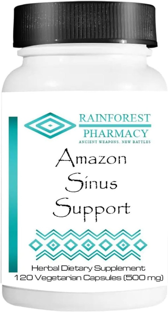Sinus Support - 120 Vegetarian Capsules, 500 mg peru Natural Sinus Support with Rainforest Botanicals