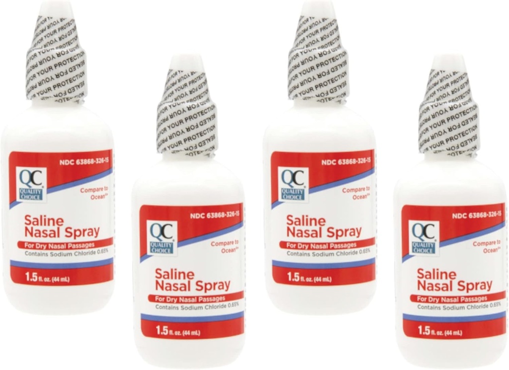 Quality Choice Saline Nasal Relief, 1.5oz (Pack of 4)