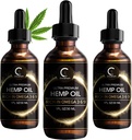 GPGP GreenPersonas 3 Pack Natural Hemp Oil Extract, Immune System Support, Support Focus and Energy, and Support Nighttime Activities, Pure Extract, Rich in Omega 3 implica6 ácidos grasos