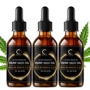 GPGP GreenPersonas 3 Pack Natural Hemp Oil Extract, Immune System Support, Support Focus and Energy, and Support Nighttime Activities, Pure Extract, Rich in Omega 3 implica6 ácidos grasos