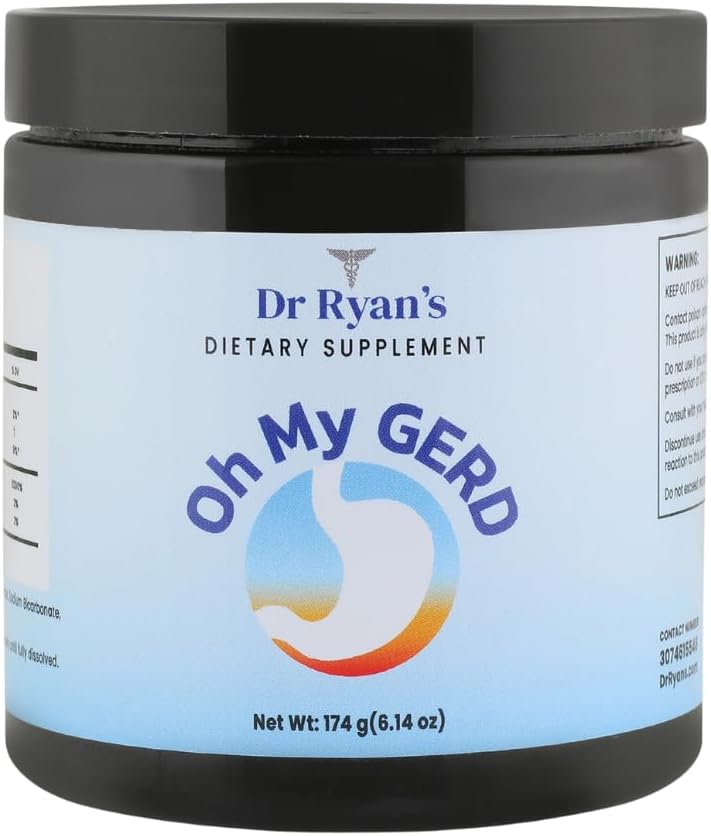 Dr Ryan's - Oh My GERD - for Acid Reflux, GERD, Heartburn, Indigestion & More - Oral, Cognitive & Digestive Support - Neutralize Stomach Acid - Dietary Supplement - Natural Antacid Tablet Alternative