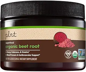 Orgánica Beet Root Powder a" Superfood - Natural Energy &amp; Healthy Blood Pressure Support (4.55 oz. / 30 Servings)