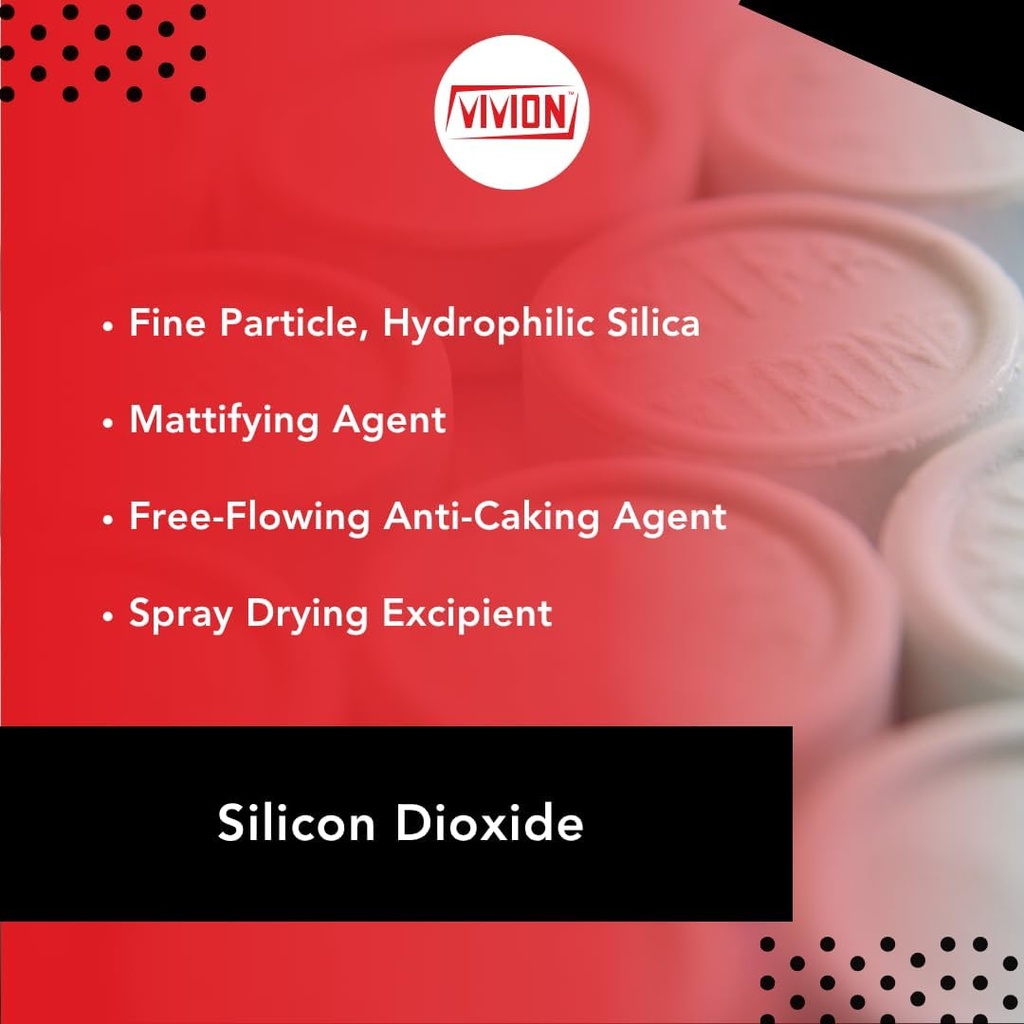 Silicon Dioxide Powder - Bulk 25 lb - Sipernat 22S Pharmaceutical Grade Milled Precipitated Silica - Moisture-Absorbing Anticaking Flow Agent - Spray Drying Excipiente