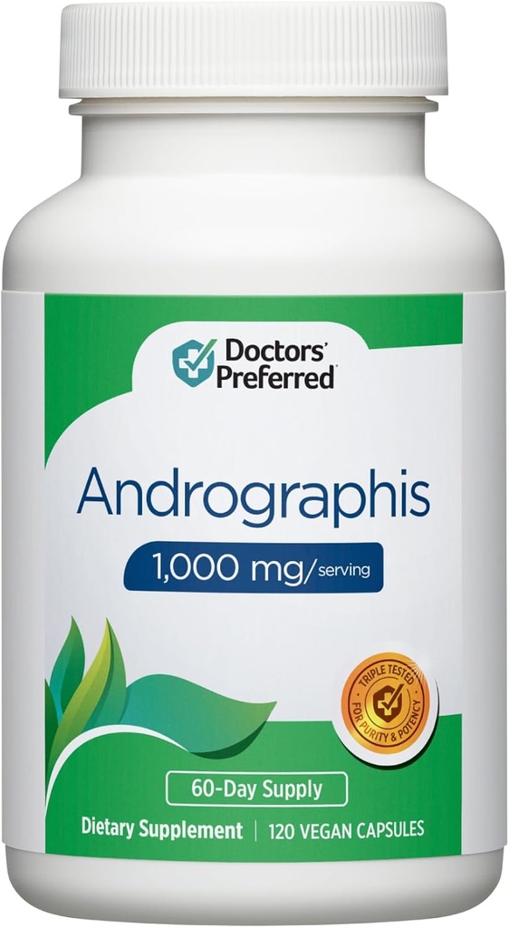Extracto de la Andrografía Preferida de DOCTORS - 1,000 mg/Serving, 120 cápsulas Vegan