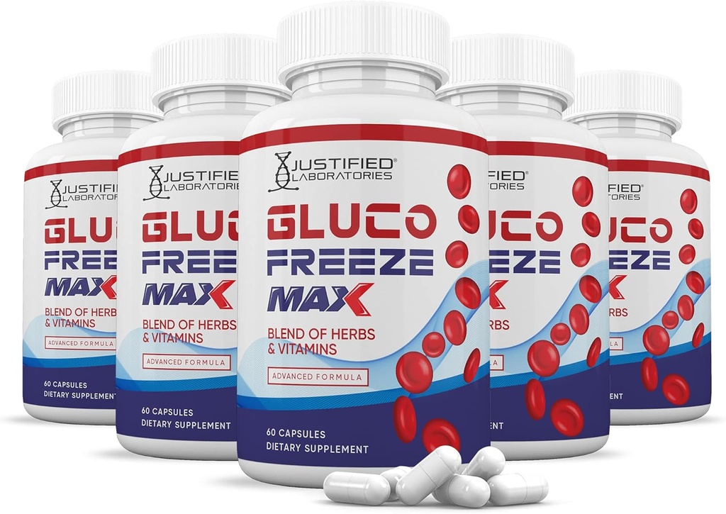 (5 Pack) Glucofreeze Max Advanced Formula 1295MG 300 cápsulas