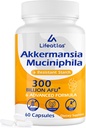 Lifeatlas GLP-1 Suplemento Probiótico Silencio GLP-1 con 30 Billones AFU Akkermansia Probiótico, 6 en-1 GLP1 Probióticos para Mujeres y Hombres, Daily GLP 1 Suplemento, 60 Caps