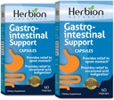 HERBION Naturals Gastrointestinal Support Herbal Blend for Upset Stomach Relief, Gastrointestinal Health and Function, Occasional Acid Indigestion, Healthy Intestinal Flora, 60 Vegicaps - Pack of 2