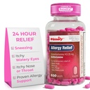 Alivio de la alergia Diphenhydramine HCl 25 mg - 650 cápsulas - Comparado con Benadryl Allergy Ultratab - Antihistamine - Medicación de la alergia - Alivio de la nariz de rubí para adultos - Tratamiento de los ojos de agua