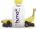 Huma Plus (Doble Electrolytes) - Chia Energy Gel, BlackBerry Banana, 24 Gels - Stomach Friendly, Real Food Energy Gels