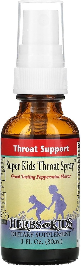 Herbs for Kids Super Kids Throat Spray, 1 Ounce