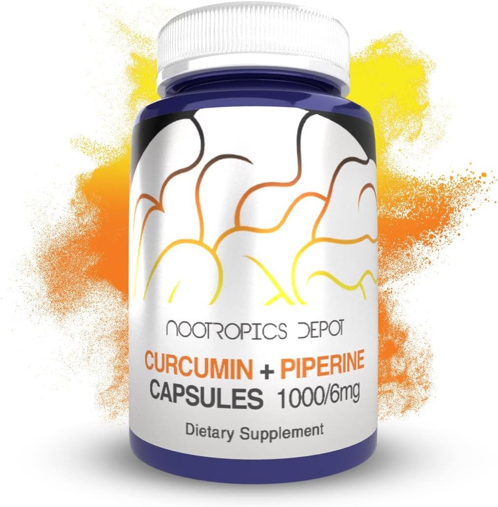 Nootropics Depot Curcumin + Piperine Capsules