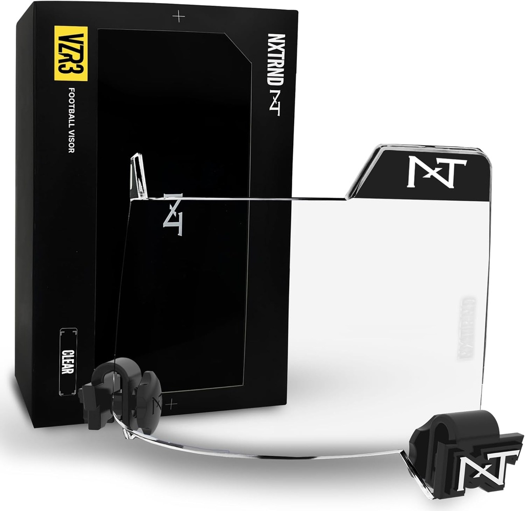 Nxtrnd VZR3 Football Visor, Curved Lens Technology, Fits Adult &amp; Youth Football Helmets