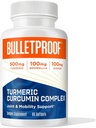 Bulletproof Turmeric Curcumin Complex Inflammation Response Softgels, 60 Conde, Keto Suplemento para Soporte Conjunto e Inflamación, Apoyo Antioxidante, Embalaje Mayo Vary